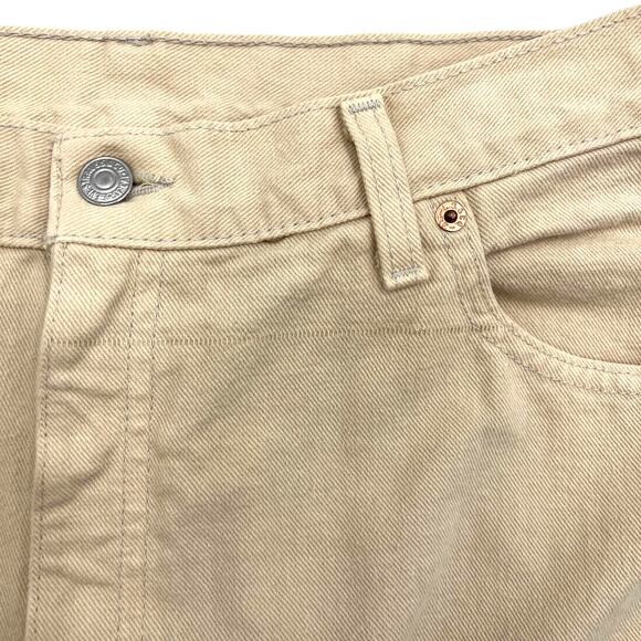 Vintage 90s Levi’s 550 Relaxed Fit Tapered Leg Ecru Denim High Rise Irregular - Picture 5 of 10